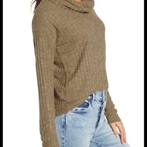 BP Ribbed Cowl Neck Thermal Super Soft Top NWT